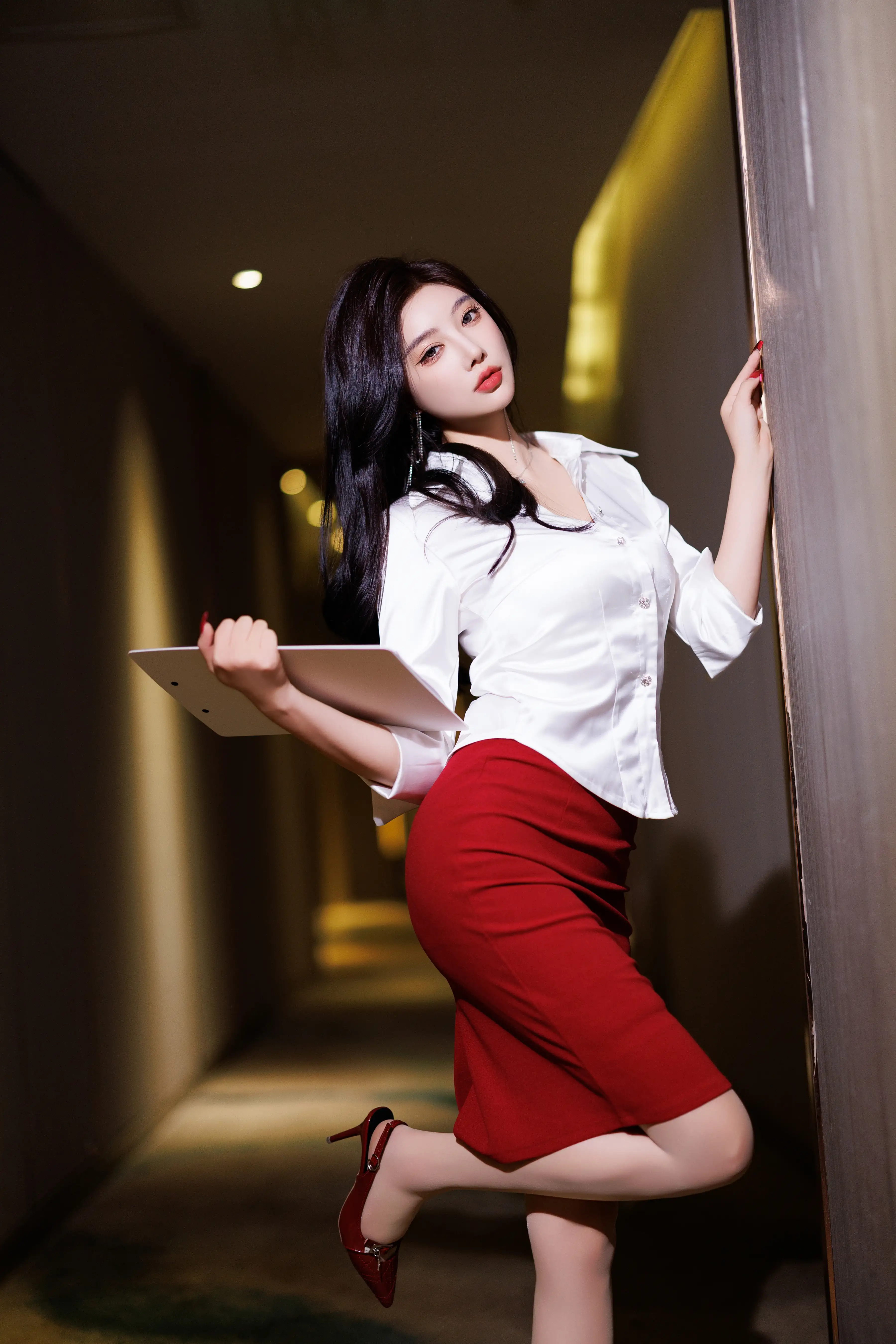 杨晨晨_NO.034_内购无水印_9565_红色短裙_ - M940.COM -第7张